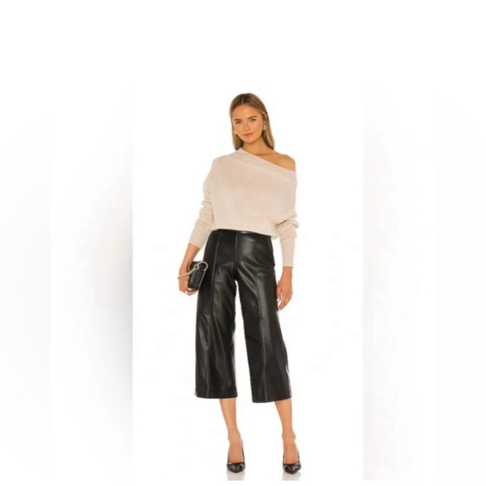 NWT Brochu Walker Designer Wide Legged Faux Leather Pants